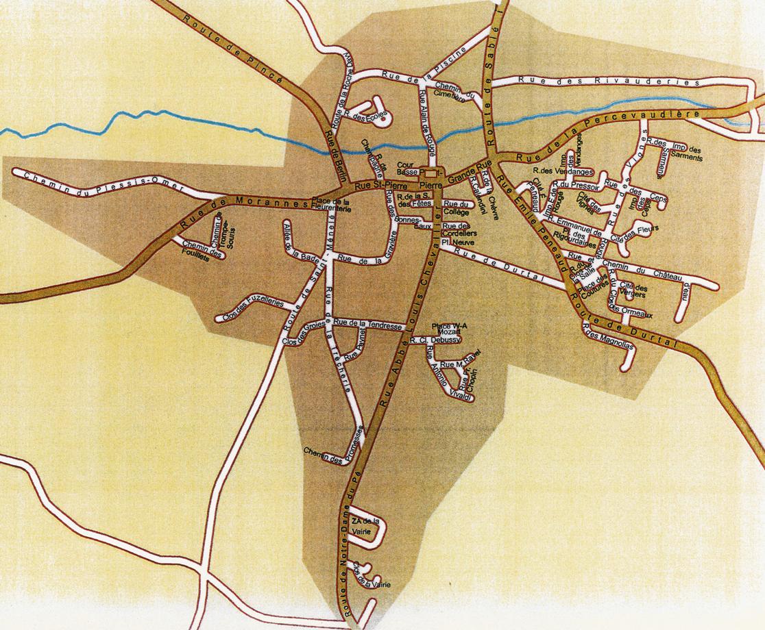 plan du bourg